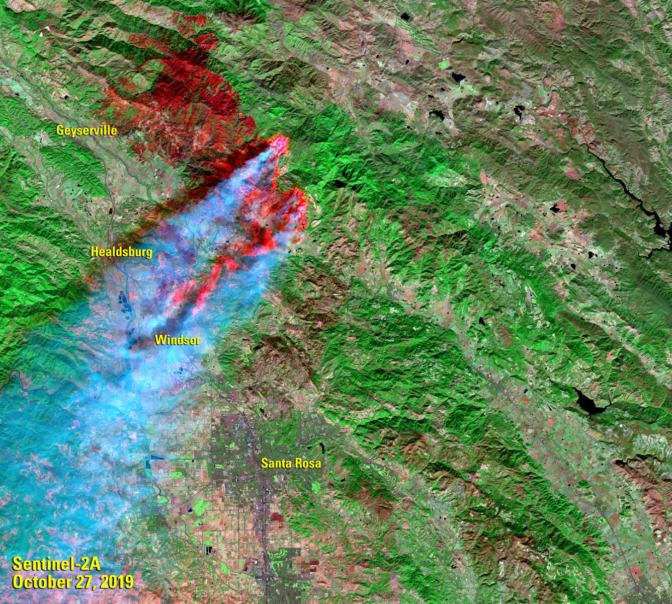 Kincade Fire U.S. Geological Survey